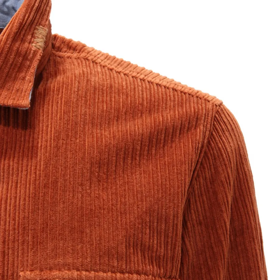 9003AI camicia velluto a costine uomo BOB BUZZY man corduroy shirt rust 