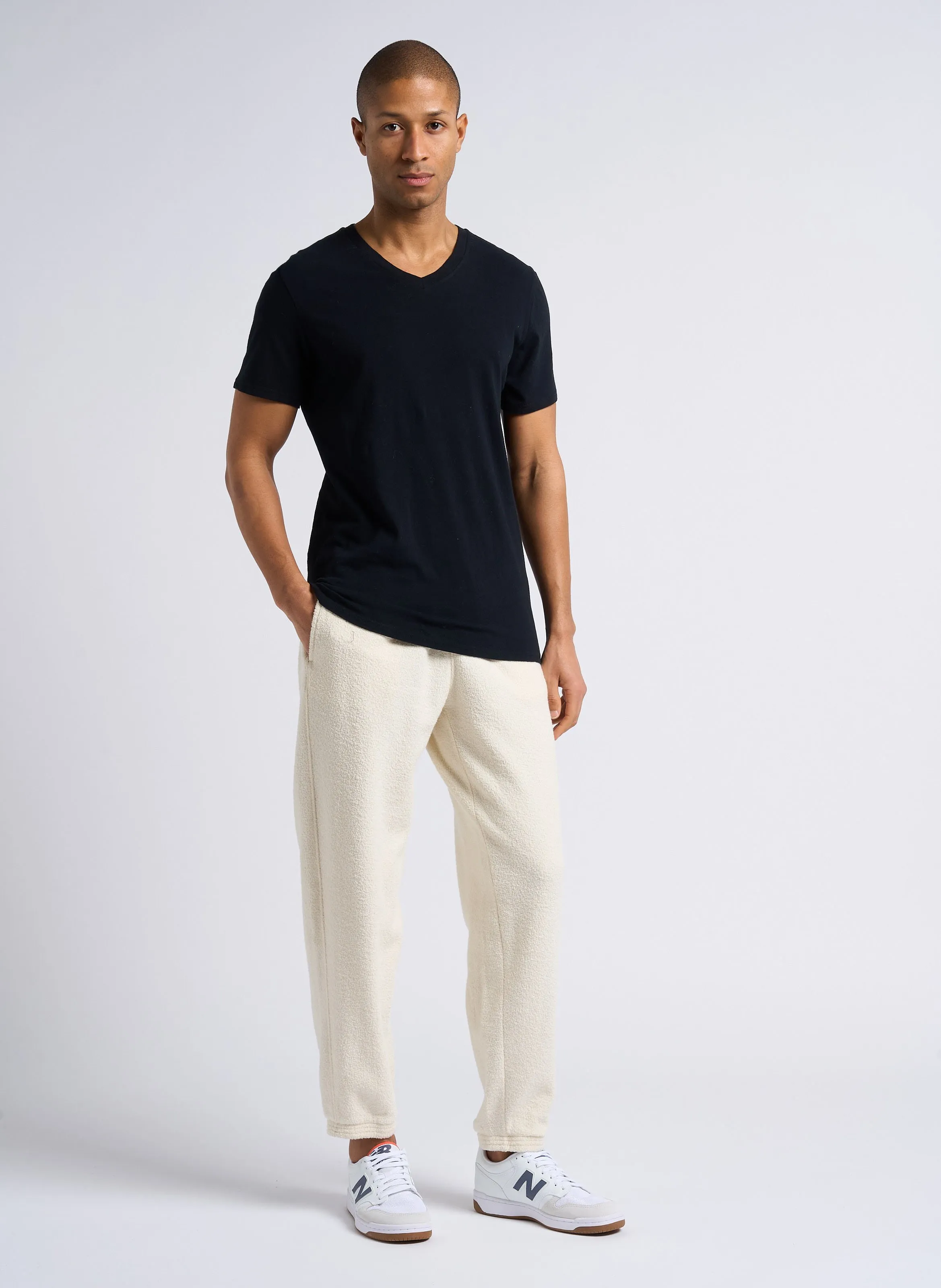  AMERICAN VINTAGE   GAMIPY - T-shirt scollo a V in cotone | Nero