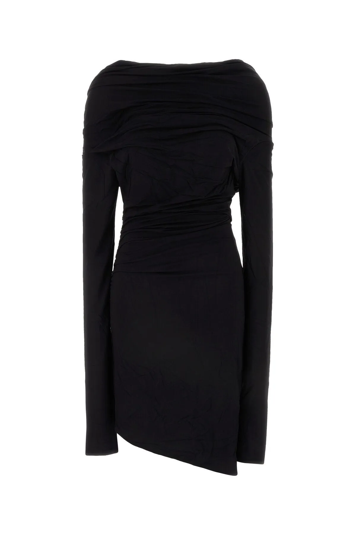 Black stretch viscose Bound mini dress    