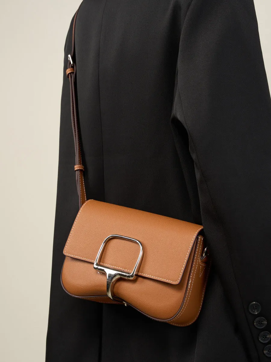 Borsa a tracolla da sella in pelle moda donna
