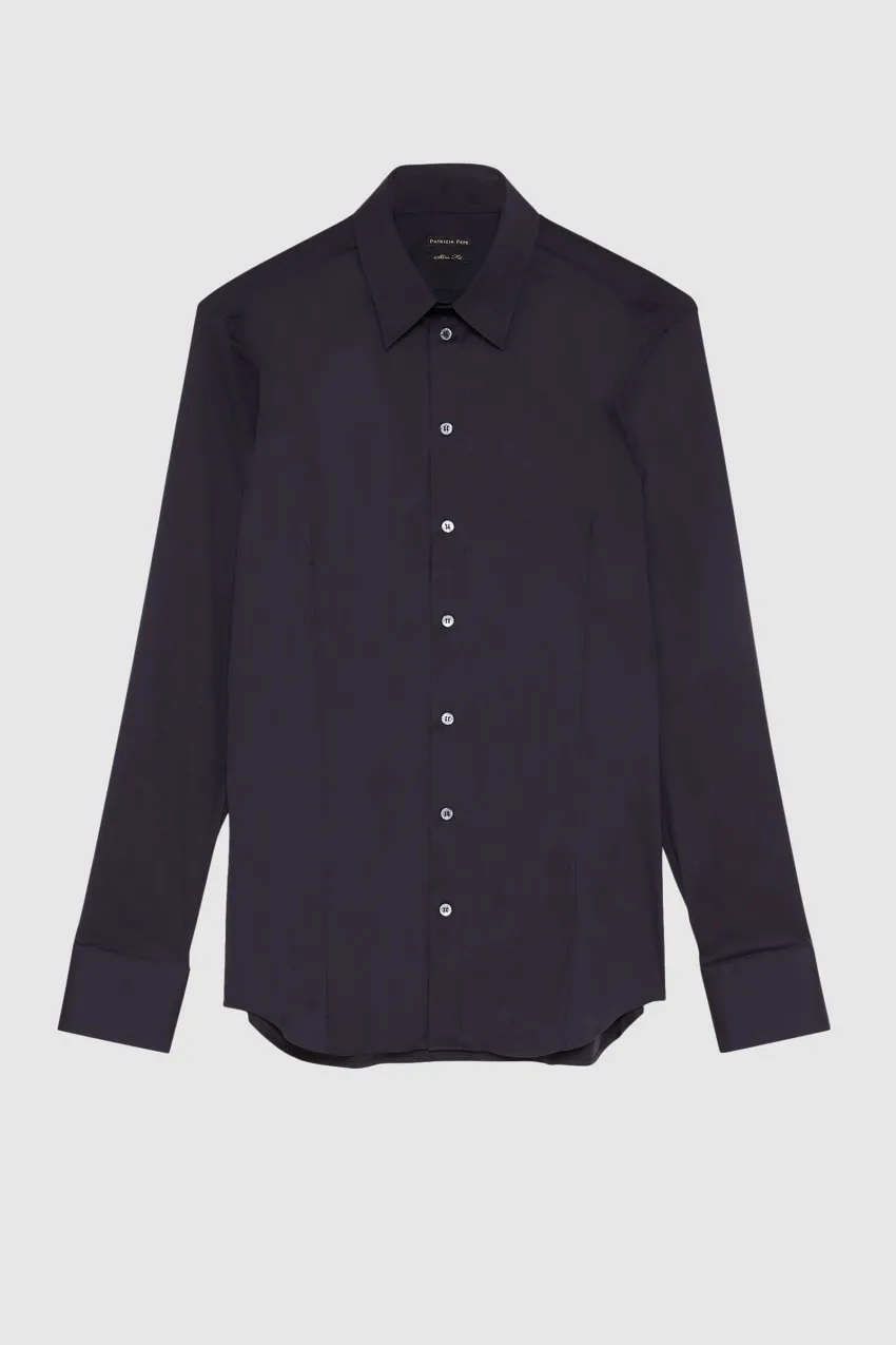 Chemise en popeline de coton stretch