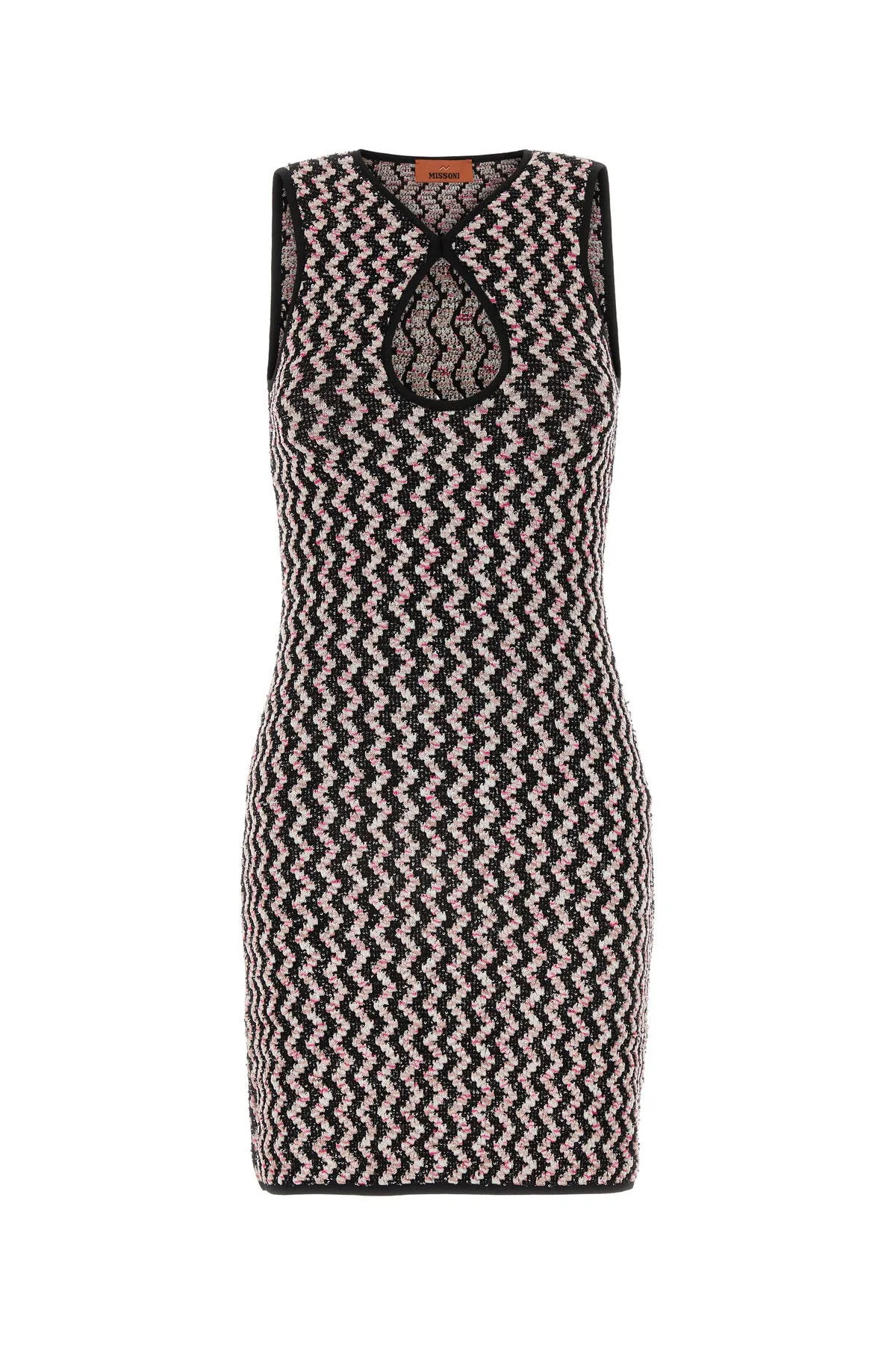 Embroidered stretch viscose blend mini dress    