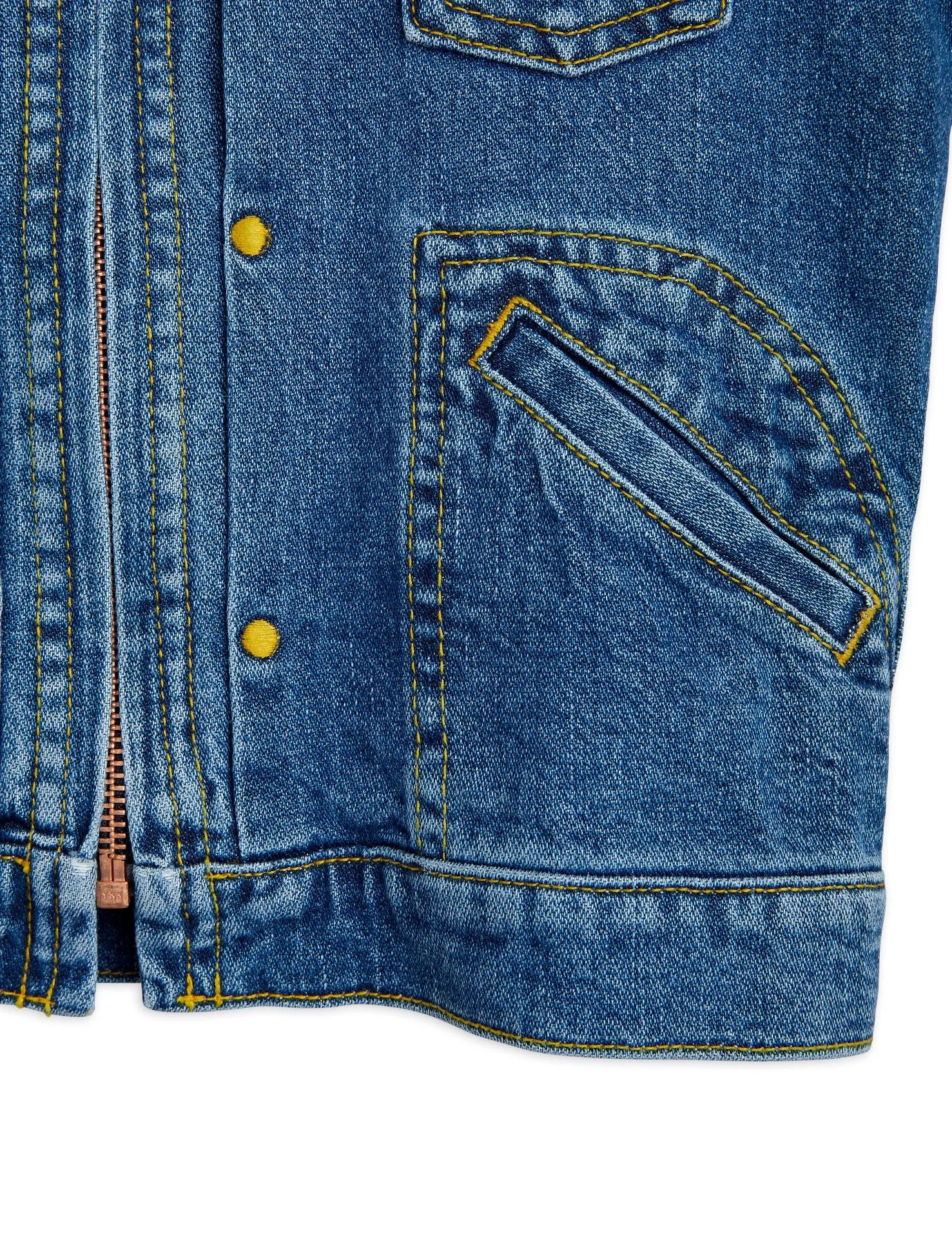 Gilet in denim con stampa per bambini