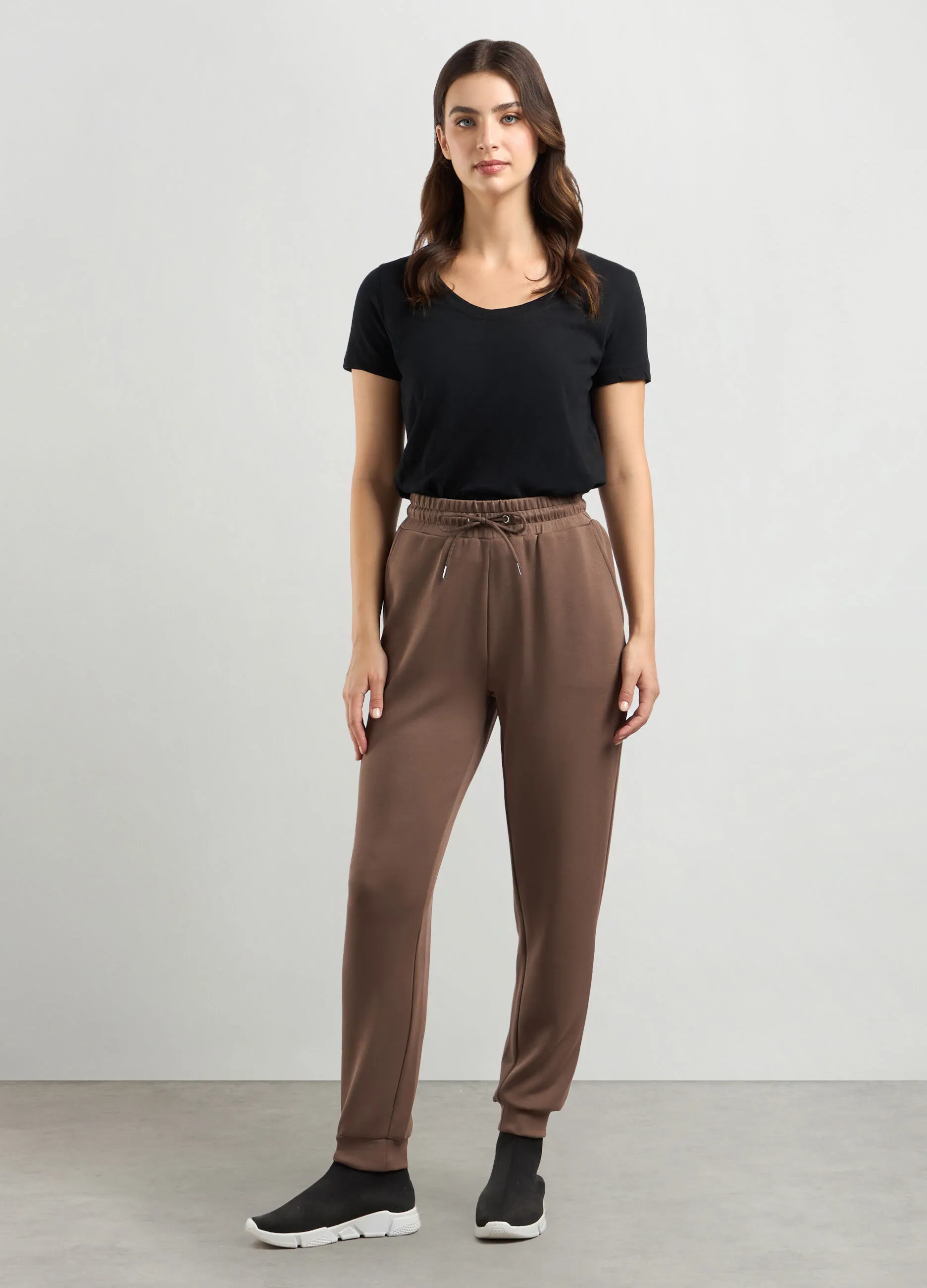 HOLISTIC  Jogger in fleece di tessuto stretch donna