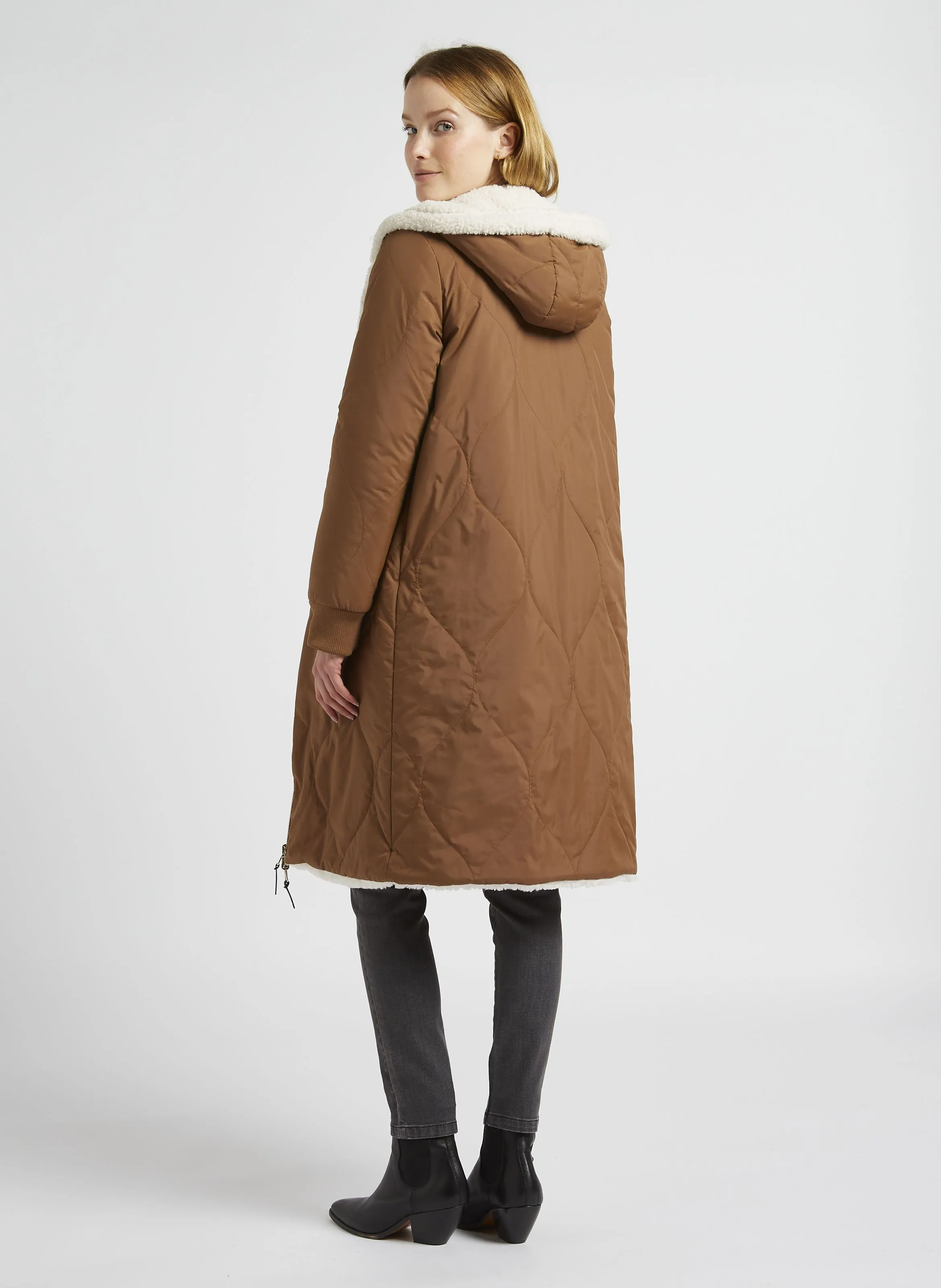  I CODE   Parka imbottita con cappuccio | Bianco