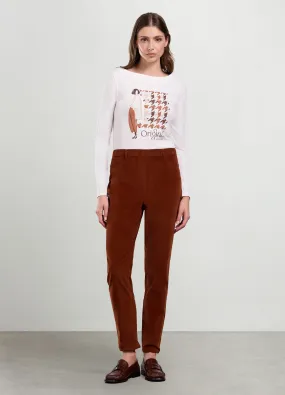IWIE  Leggings in costina di velluto donna