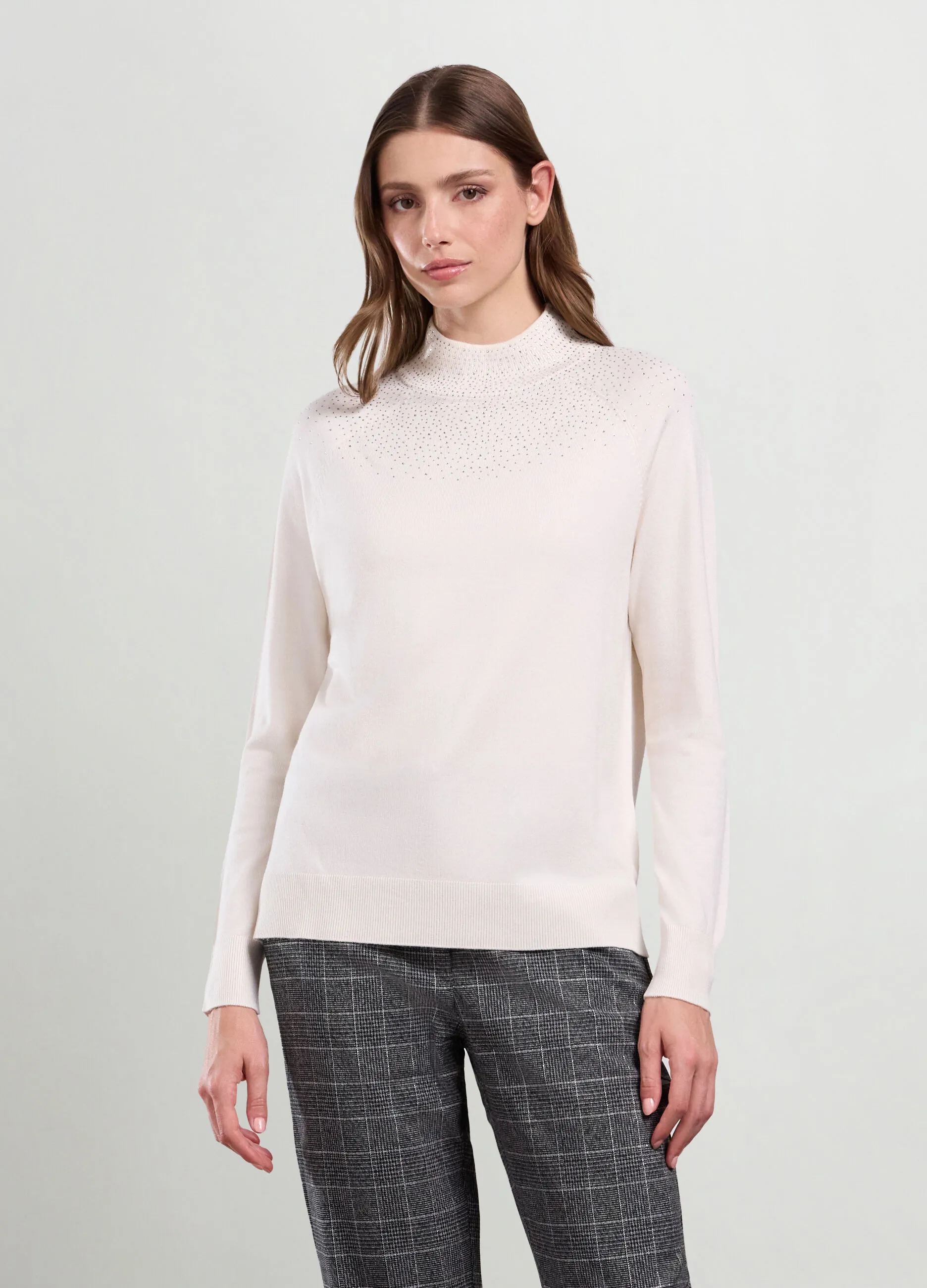 IWIE  Pullover misto viscosa con strass donna