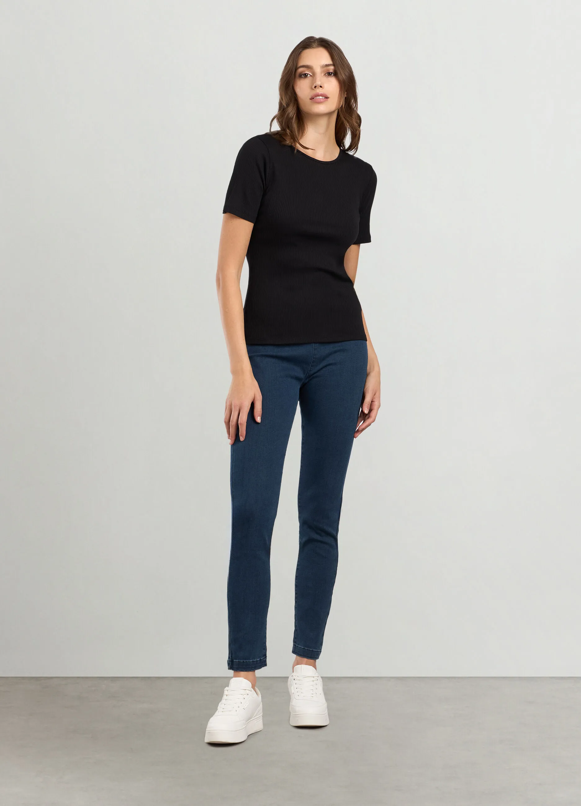 IWIE  Treggings in denim di cotone stretch donna