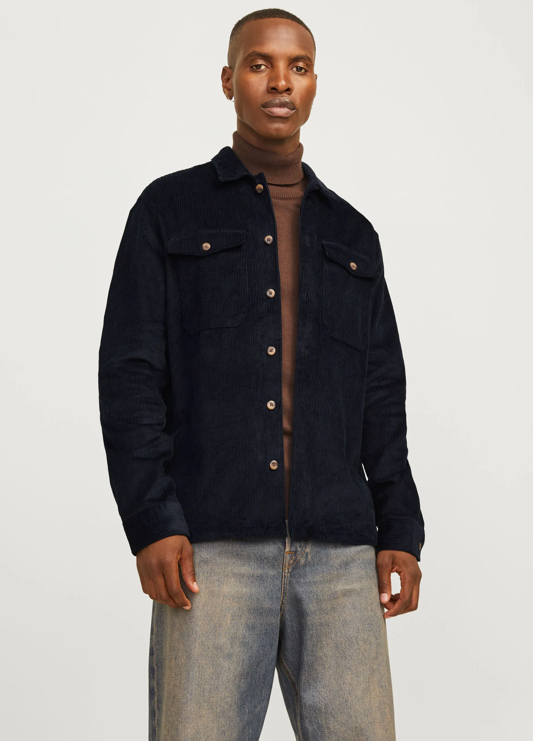 JACK & JONES  Giacca camicia in costina di velluto uomo