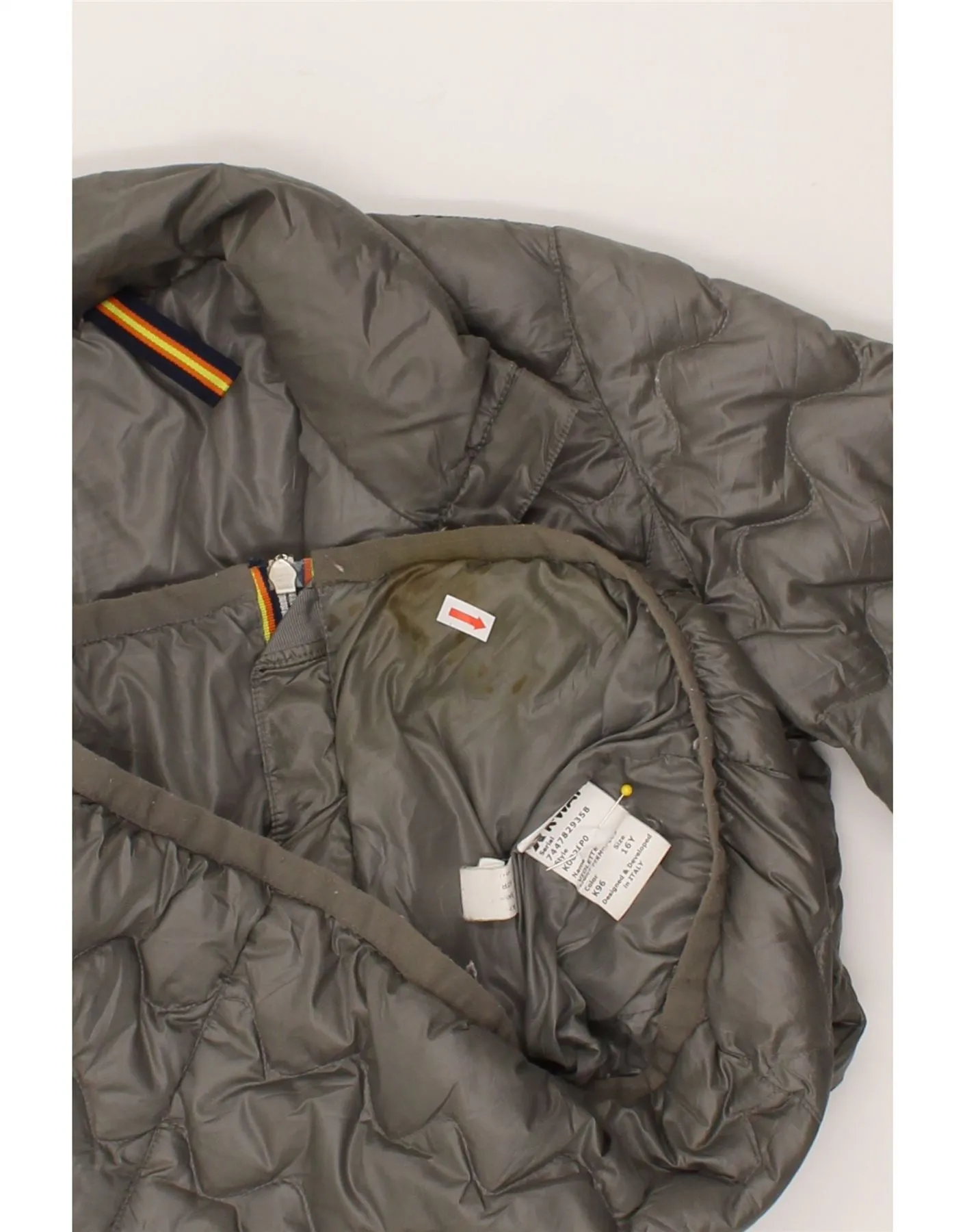K-WAY Boys Padded Jacket 15-16 Years Grey