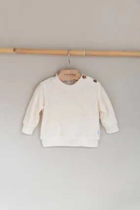 Maglia in velluto a manica lunga - Avorio 29