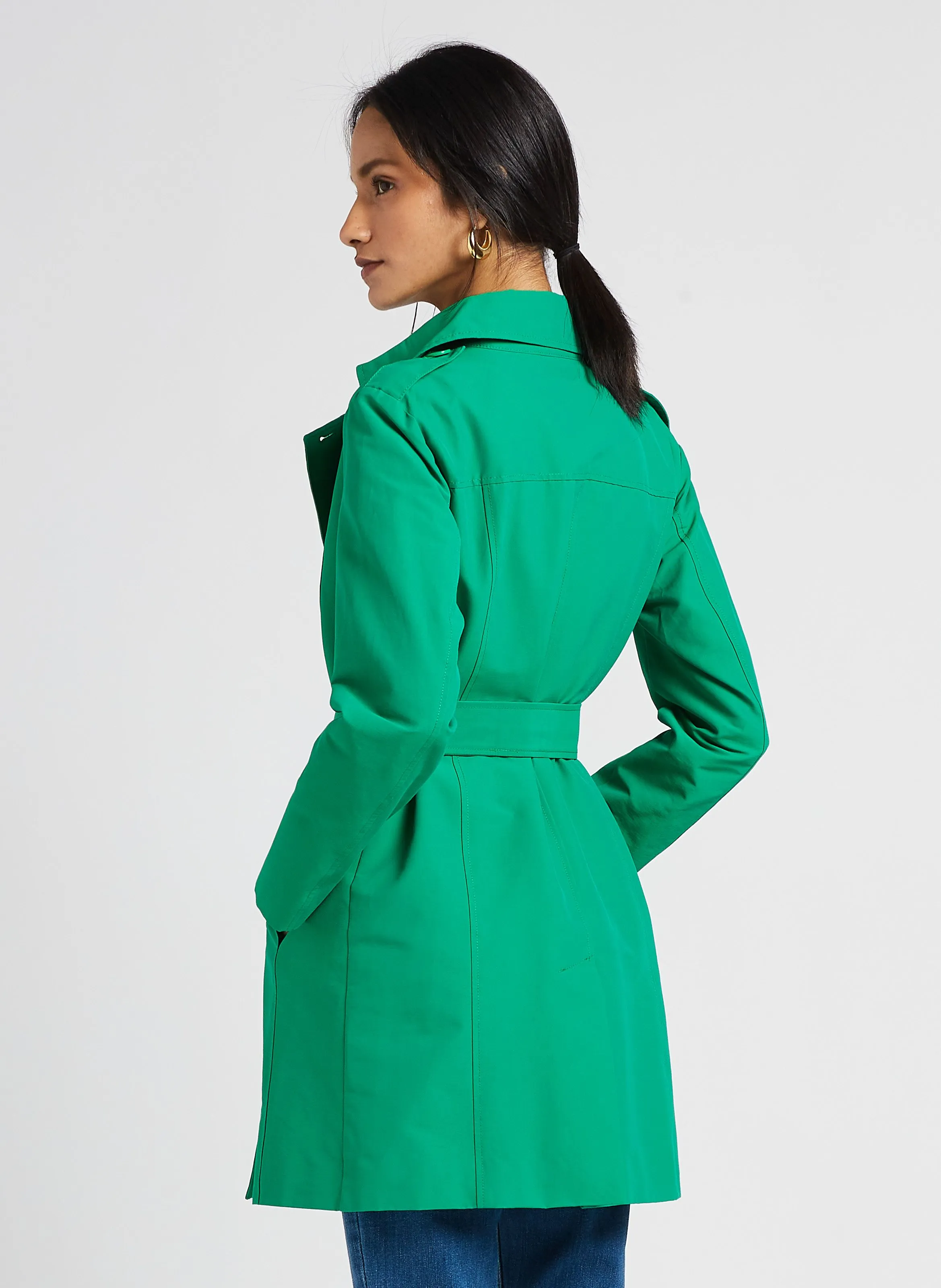 MAX&Co.   MILOVE - Trench dritto con collo classico in misto cotone | Verde