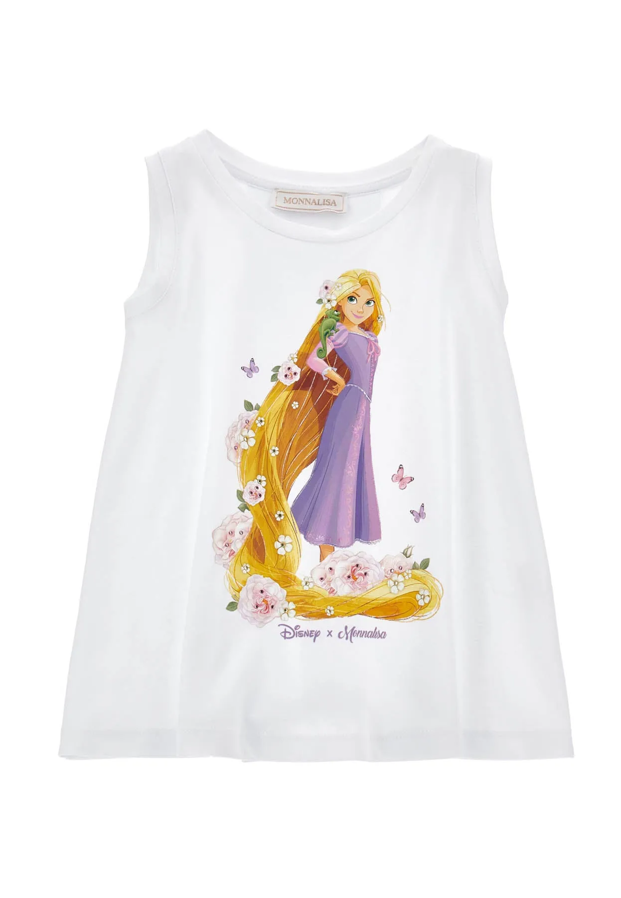 Monnalisa t-shirt bianca bambina in cotone