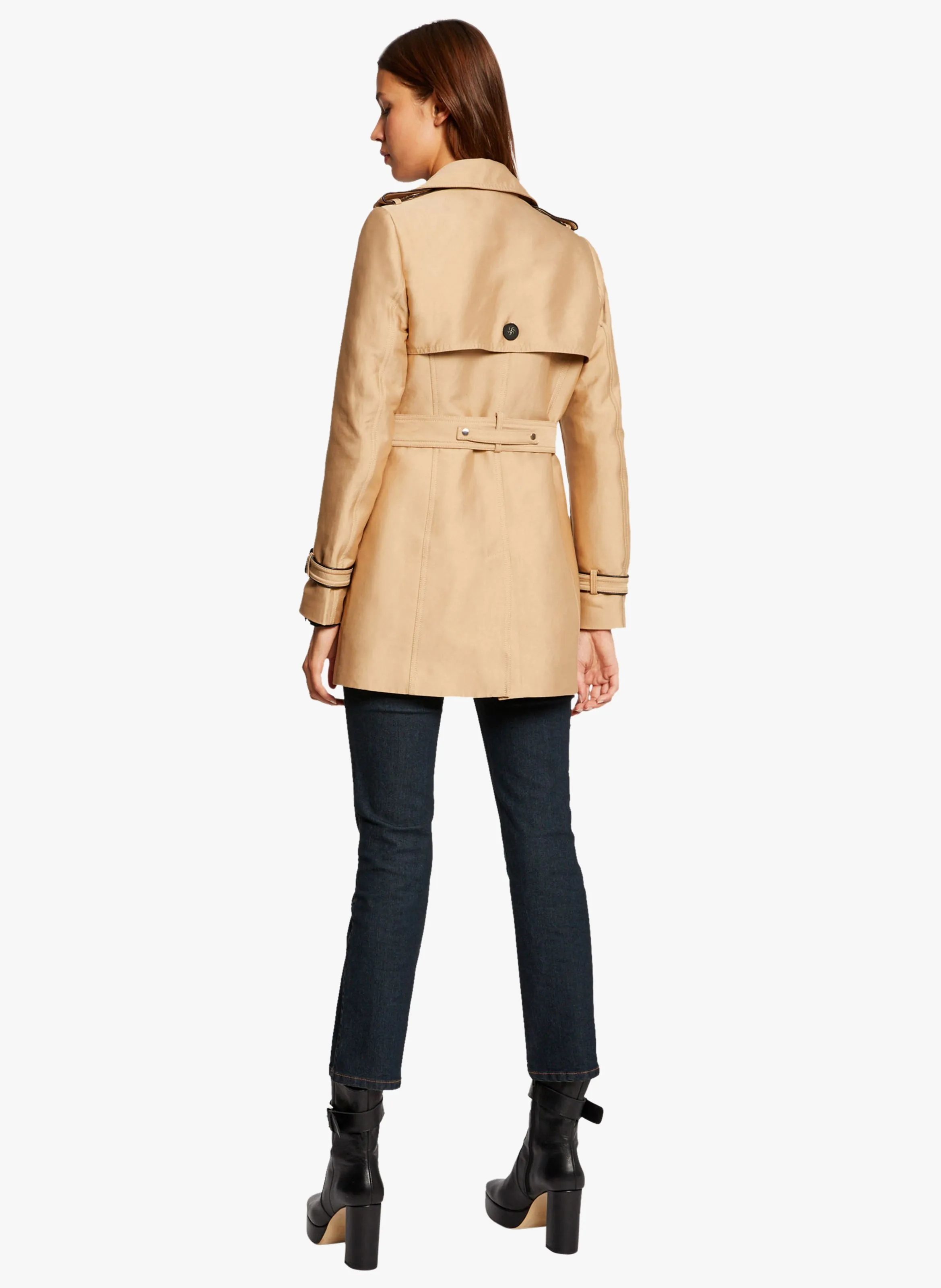  MORGAN   Trench dritto doppiopetto | Beige