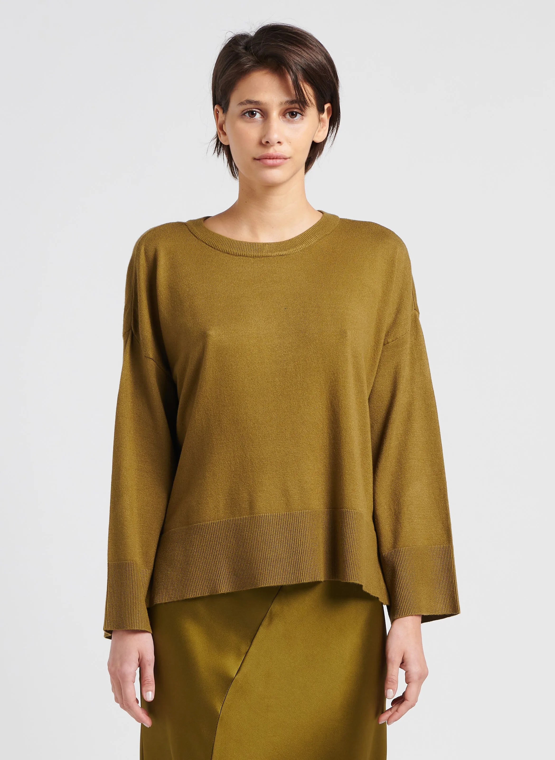  MOSS COPENHAGEN   DALINDA - Maglione scollo tondo in filato misto | Verde