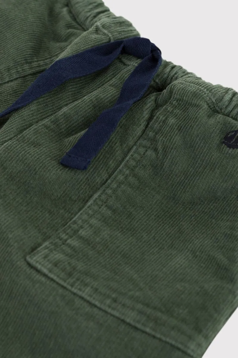 Pantalone in velluto a costine bebé Verde