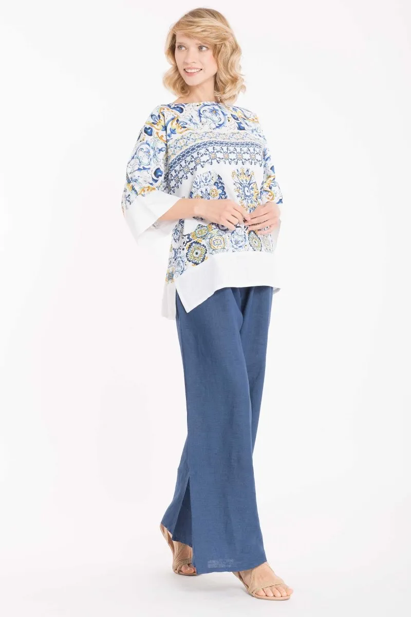 PANTALONE MISTO LINO