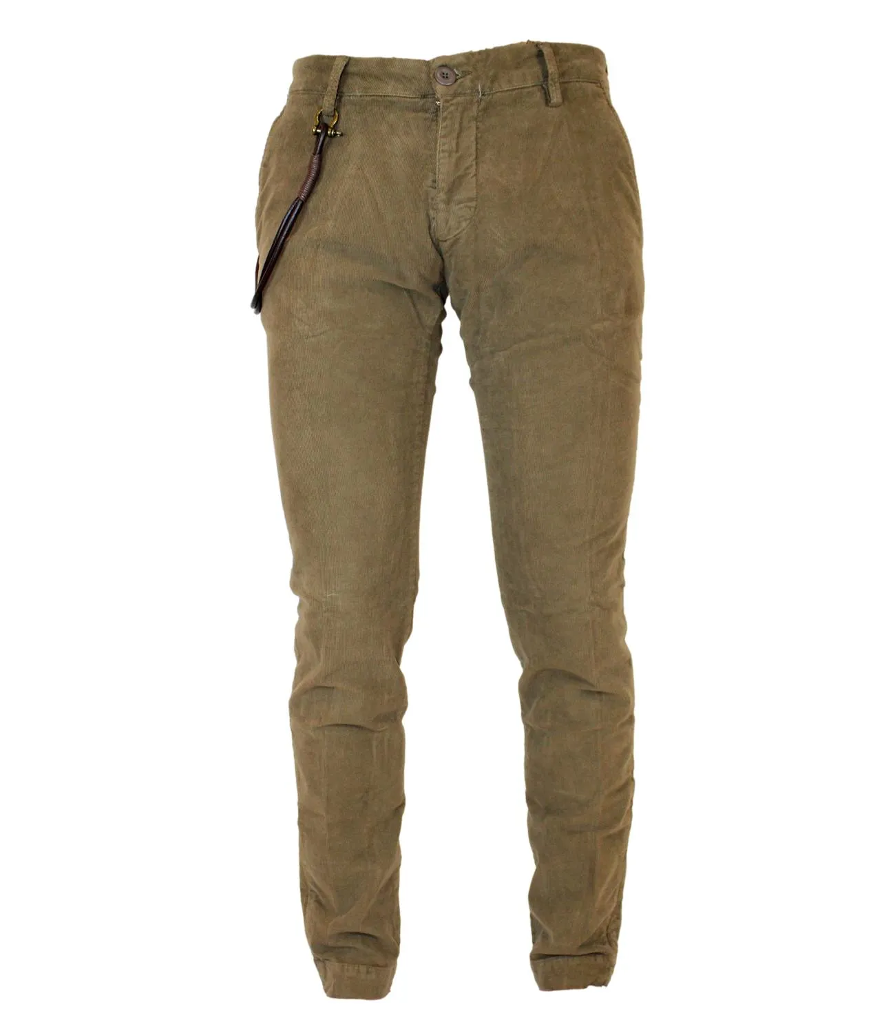 Pantalone MODFITTERS in velluto beige scuro con tasca america