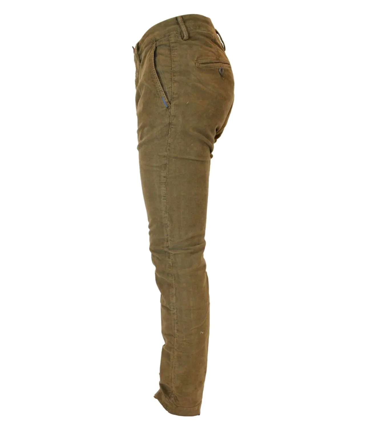 Pantalone MODFITTERS in velluto beige scuro con tasca america