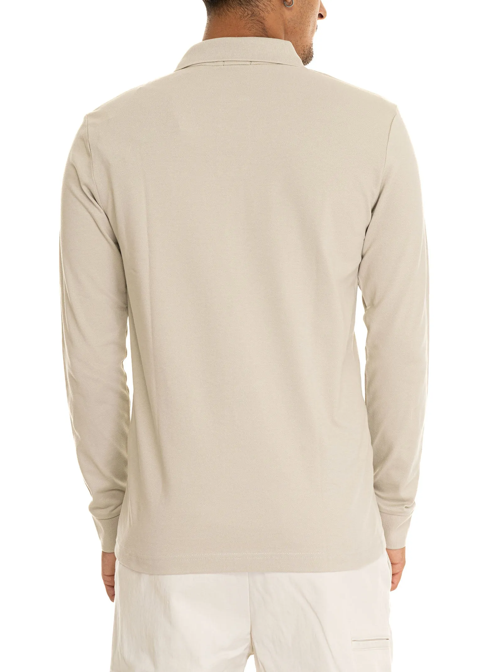 Polo in cotone piquet Beige BOSS Uomo