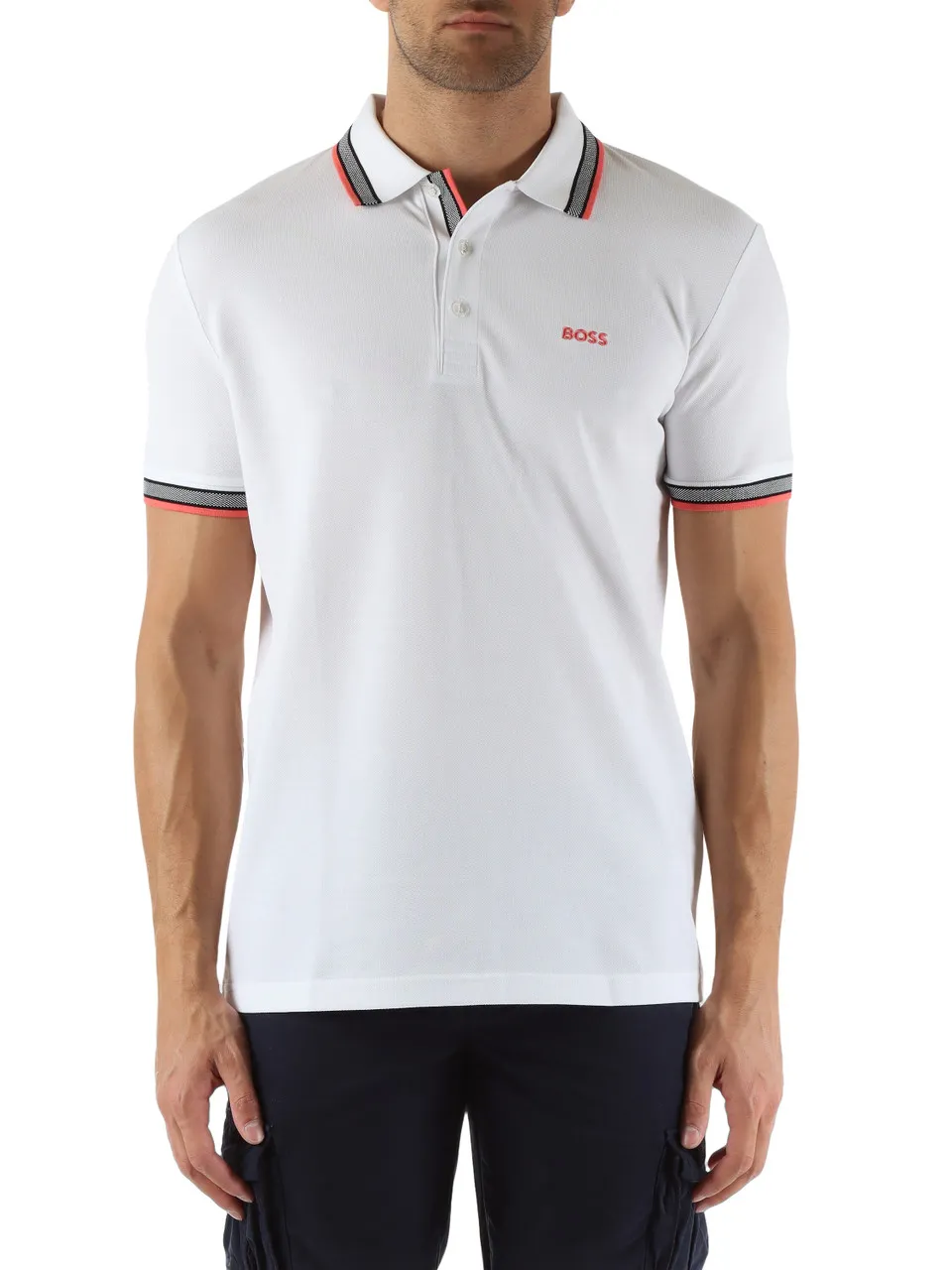Polo regular fit in cotone piquet con ricamo logo
