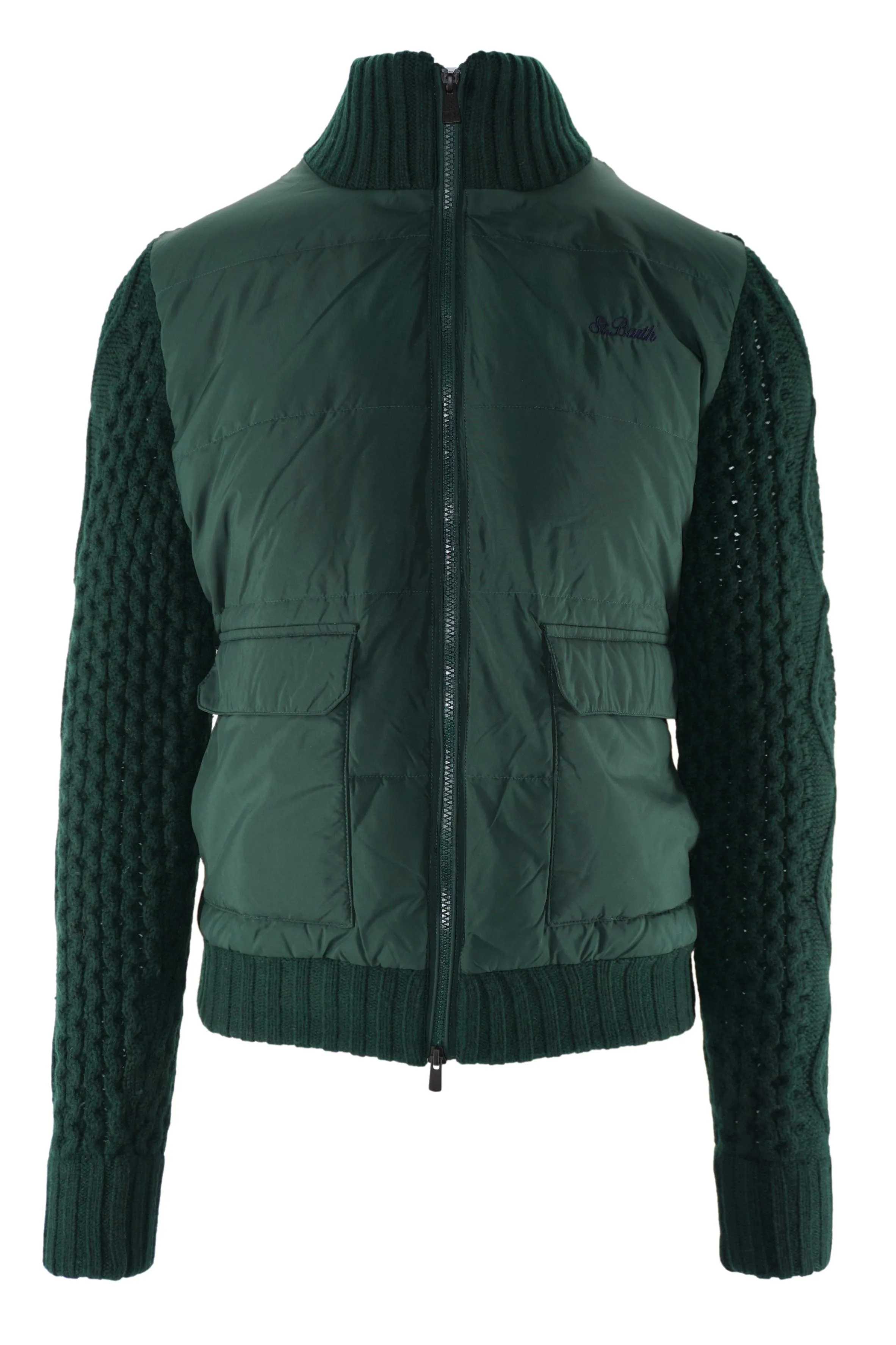 Quilted Shirt with Zip / Green