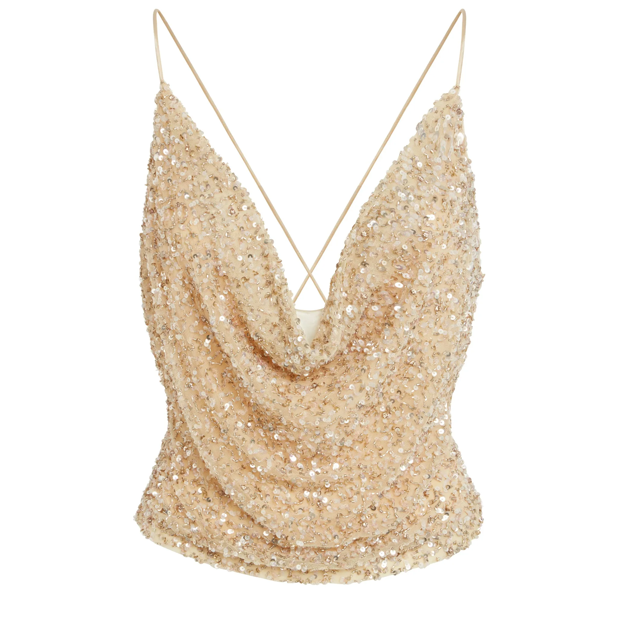 RETROFETE  Top in tessuto beige