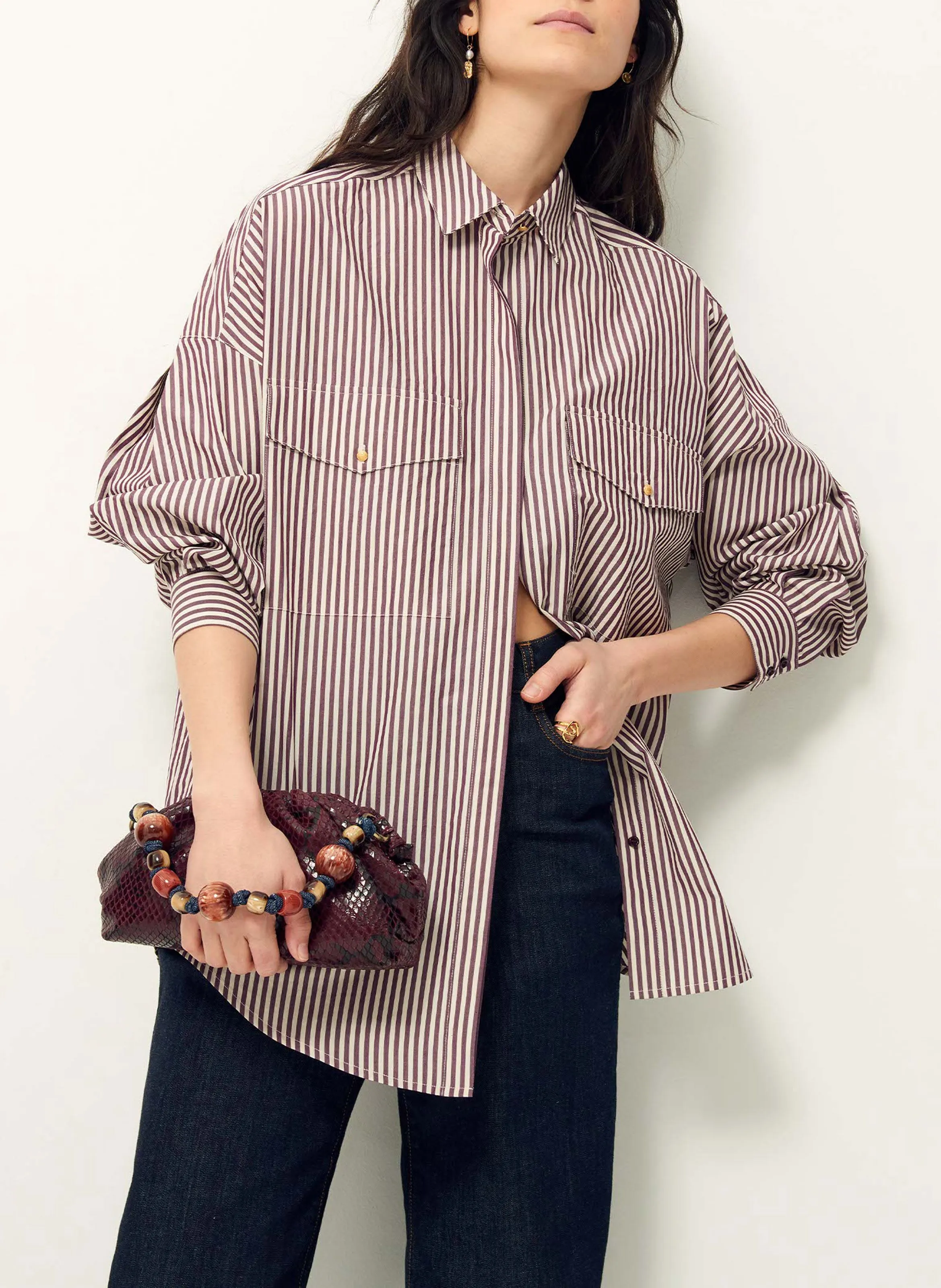 SESSUN   FUJICO - Camicia collo classico in cotone | Viola