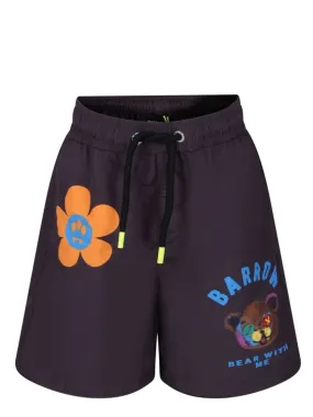 SHORTS DA MARE CON STAMPE E RICAMO