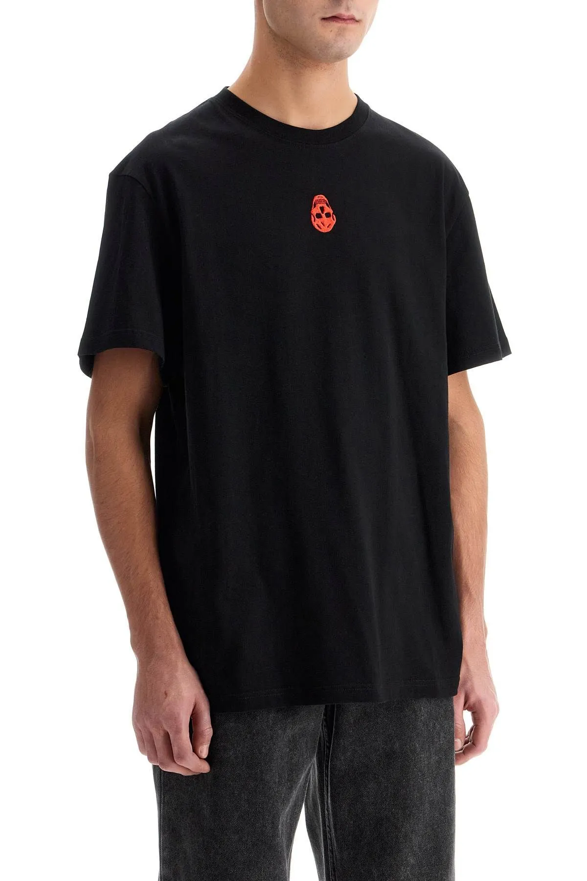 T-shirt con ricamo Skull