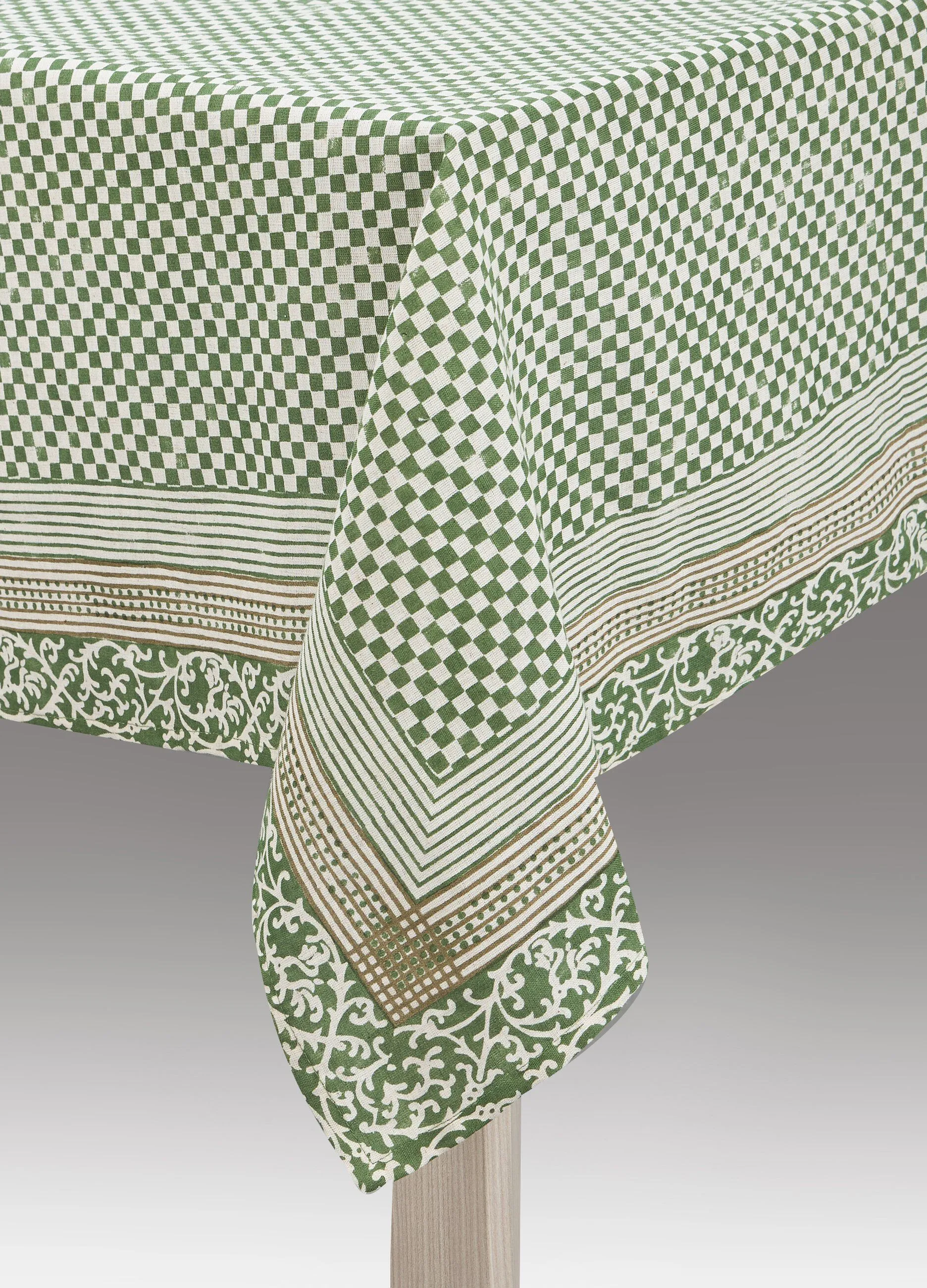 Tovaglia 6 posti in misto lino screen printed