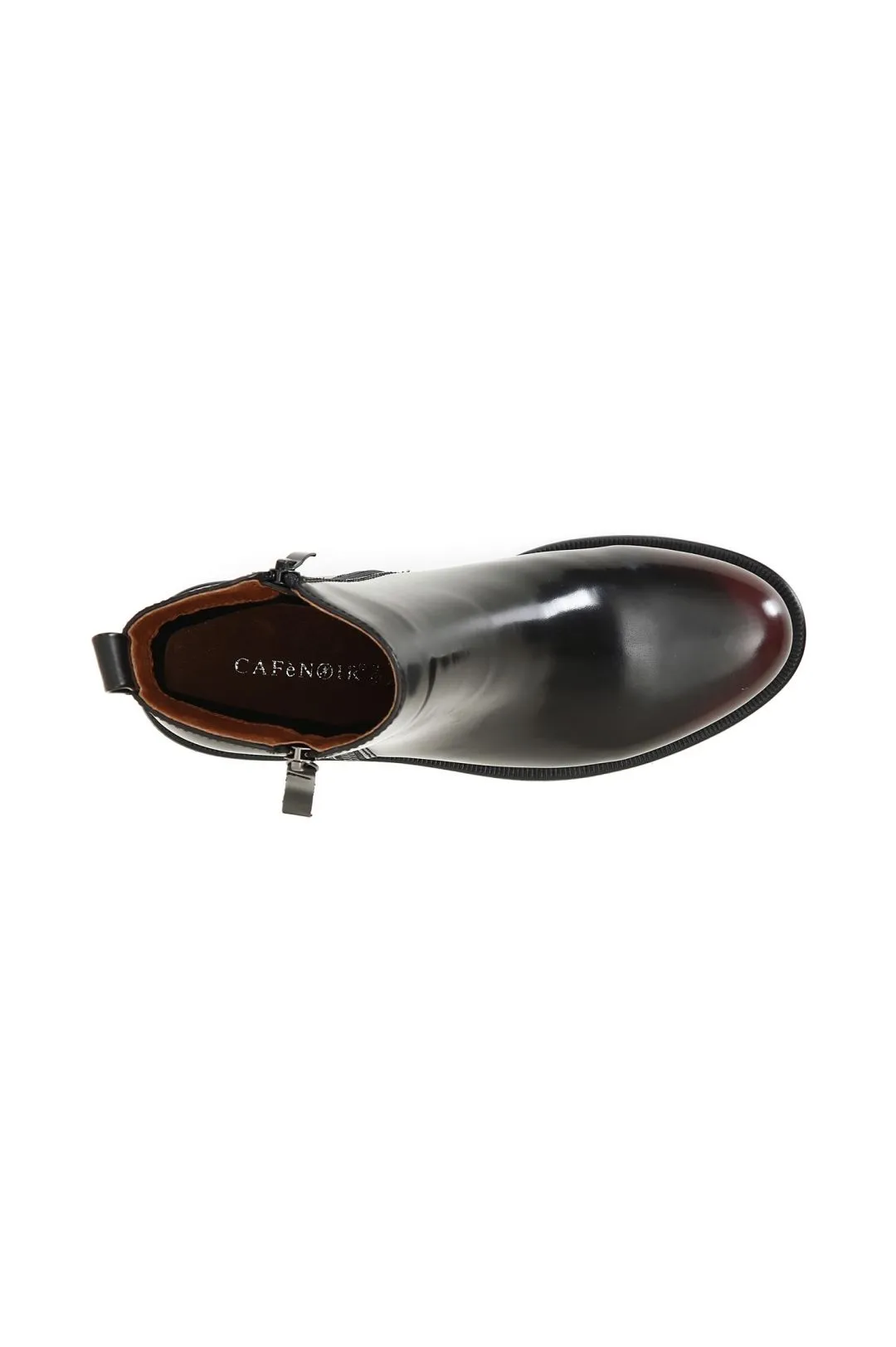 Tronchetti in similpelle spazzolata con zip laterale