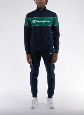 tuta full zip bicolor macro logo