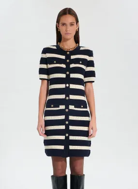  ZAPA   RISMA - Abito aderente con scollo rotondo in maglia | Blu